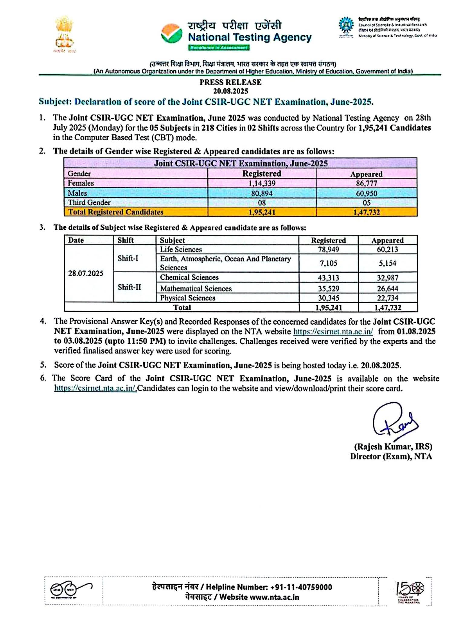 All Exam Rank